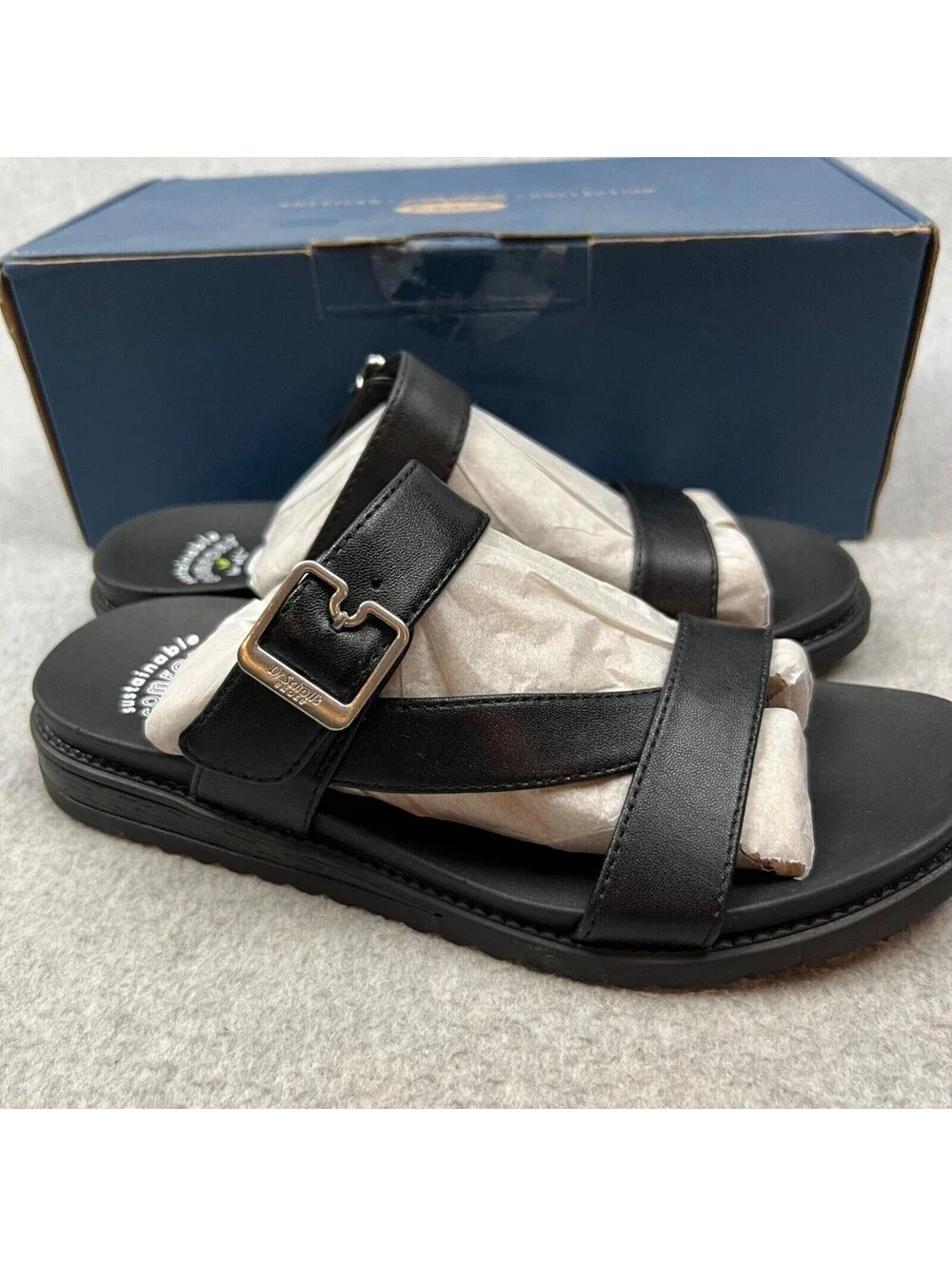 Dr. Scholls Slip on Sandals Womens 6.5 Comfort Black Summer